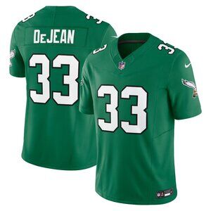 Mens Kids Youths Cooper DeJean Kelly Green Vapor Jersey Stitched